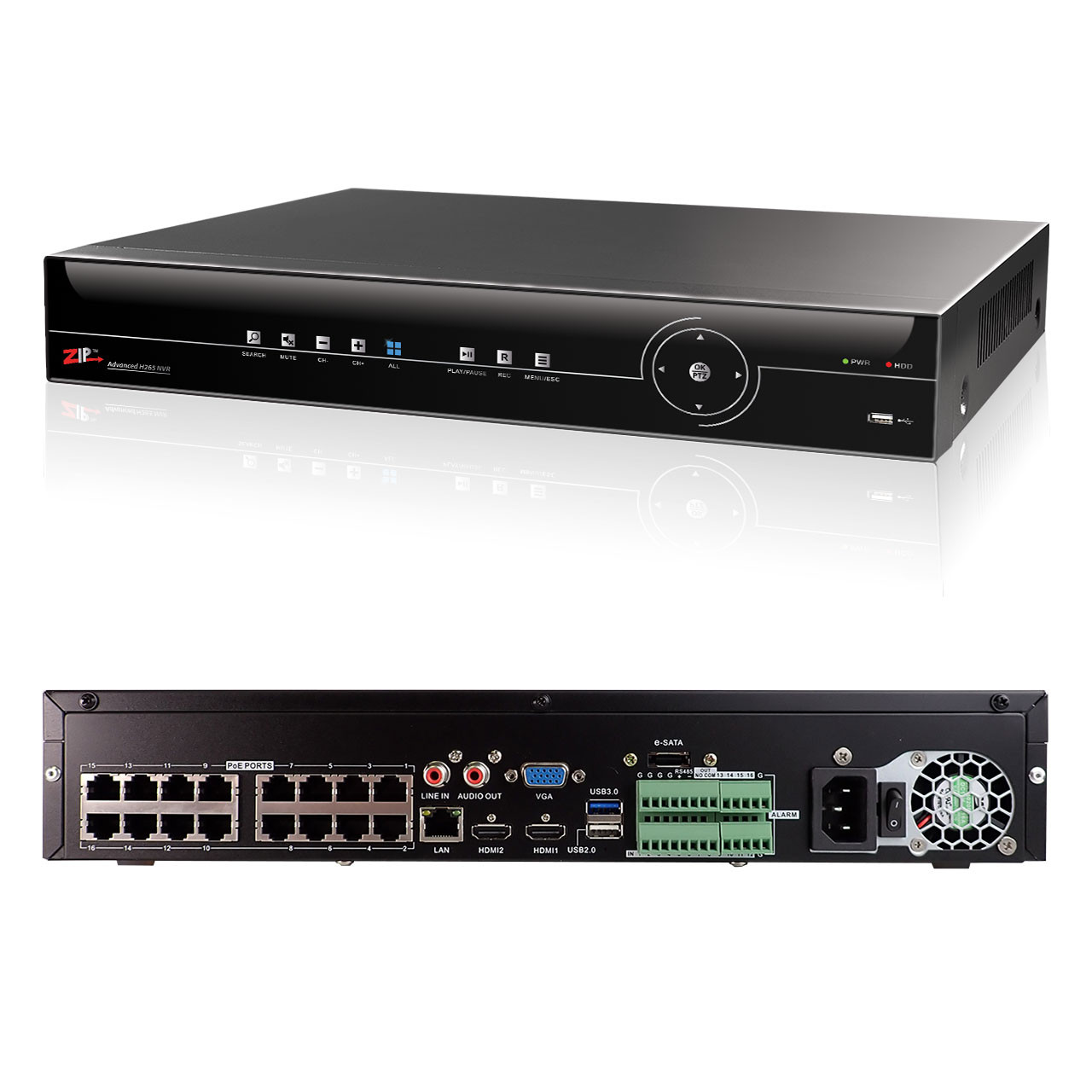 MVR-R216N-POC (HDCVI カメラ16ch 4TB) MVR-R216