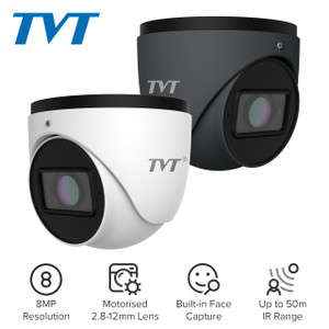 TVT IP 8MP Face Capture EYEBALL Camera 2.8-12mm