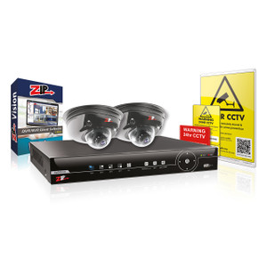 4ch IP CCTV Base Kit 1TB 2x 3.6mm IP Mini Dome 4MP