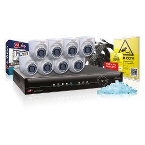 Special 5MP IP Kit 16ch 2TB ZIP NVR 8x 5MP 6-22mm Eyeballs IR White