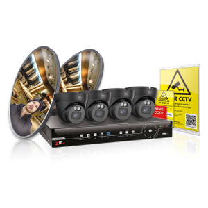 8Ch Lite 2MP DVR Base Kit 1TB 4x ND Eyeballs (BLK) 2x Mirror