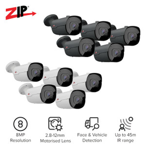 5 x IP-CAM3600W IP 8MP 4K PRO i-sense Bullet 2.8-12mm