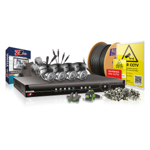 Complete 2MP HD CCTV KIT - 16ch DVR 4x Cameras + Accessories