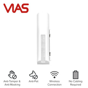 VIAS PIR 12M Outdoor Curtain Dual Tech, Pet Immune 27KG AntiMask