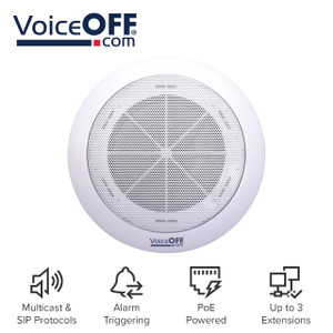 VoiceOFF IP Network Ceiling Speaker - PoE