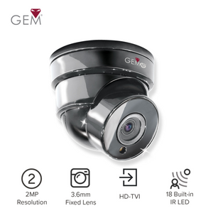 GEM Co-ax 3.6mm 2MP Mini Eyeball TVI