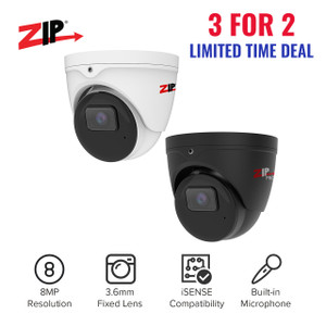 Zip IP 3.6mm 8MP (4K) Pro iSENSE Eyeball Zip IP 3.6mm 8MP (4K) Pro iSENSE Eyeball