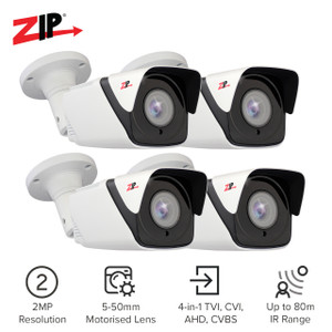 Co-ax 2MP 5-50mm POWERzoom Bullet Camera - Bundle of 4