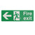 150x400mm Fire Exit Sign Left Arrow