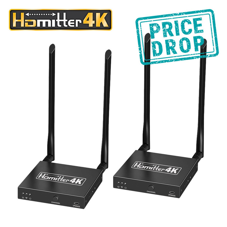 Wireless 4K HDMI Transmitters with IR Extension - Pair