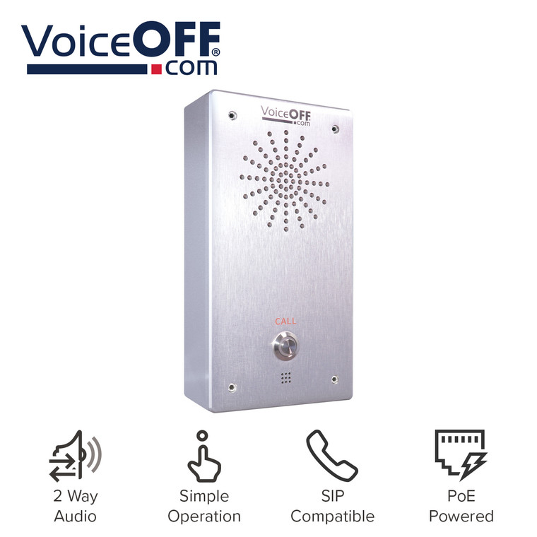 VoiceOFF IP Indoor Intercom with Mic & Speaker - PoE