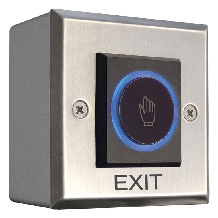 Brushed Steel Contactless Exit Button