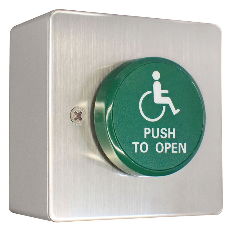 Classic Exit Button 86x86mm: Wheelchair