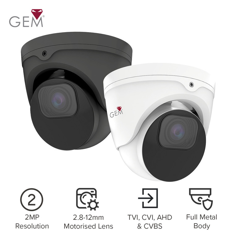 GEM Co-ax  HD 2MP LITE Varifocal Eyeball 2.8-12mm GEM Co-ax  HD 2MP LITE Varifocal Eyeball 2.8-12mm