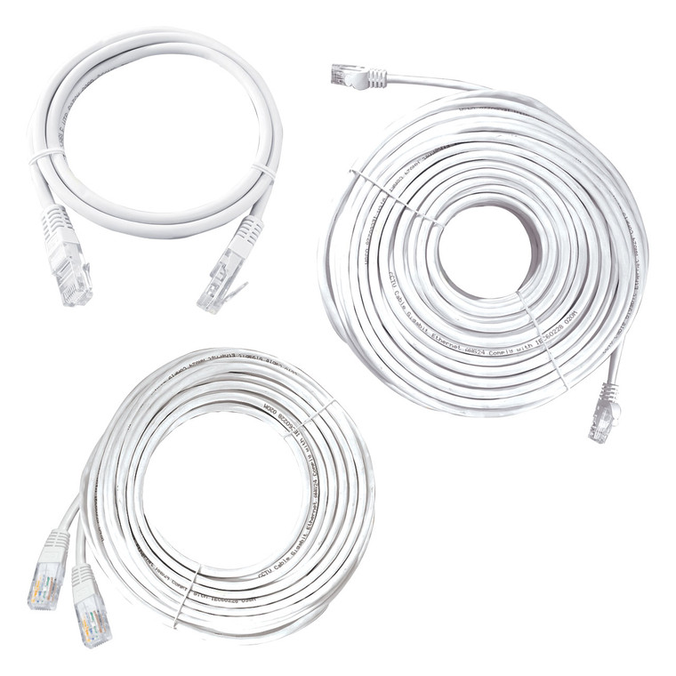 RJ45 Straight Patch Leads In White
