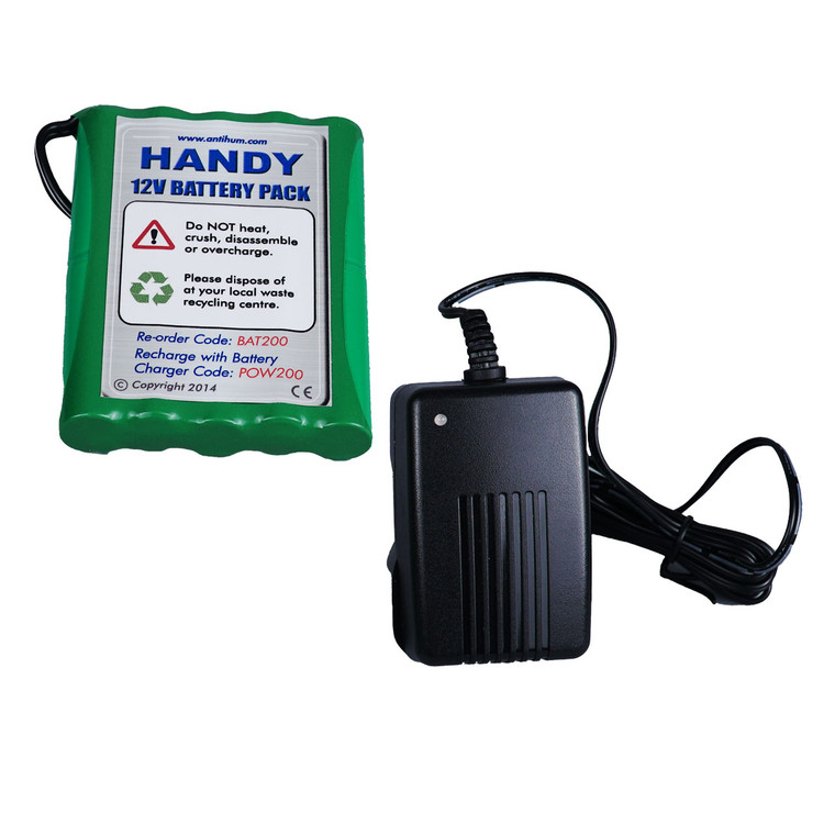 The Handy-Battery is a compact 12V power pack with an industry standard 2.1mm DC power plug. Using the latest Nickel metal hydride cells (Ni-MH), the Handy-Battery provides a high capacity 2000mAh charge, is relatively light and suffers no "memory effect" that causes standard Ni-Cad cells to fail after repeated short charges. The Handy-Battery can be recharged up to 1000 times!