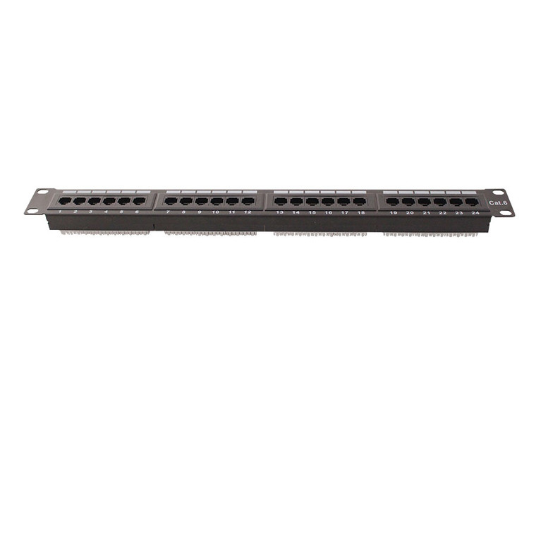 Patch Panel with Bracket 24-way CAT6 UTP 1U for 19 Inch Rack