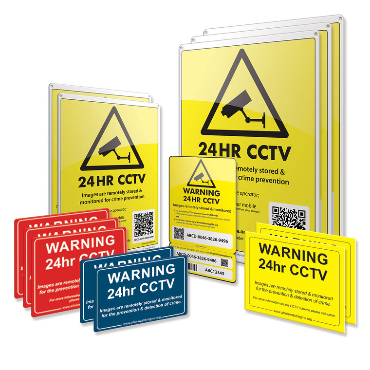 CCTV Warning Signage Pack with Unique ID Pack of 13