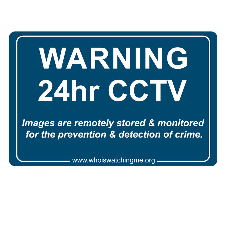 55x85mm Blue CCTV Window Sticker