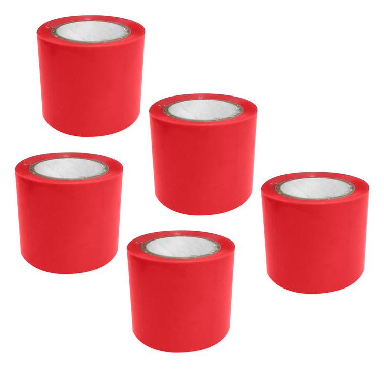 50mmx10m Red PVC Tape Pack of 5