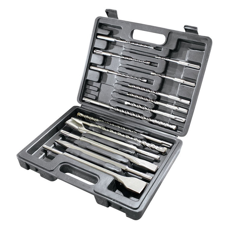 15pc SDS Masonry & Steel Drill Bit Set