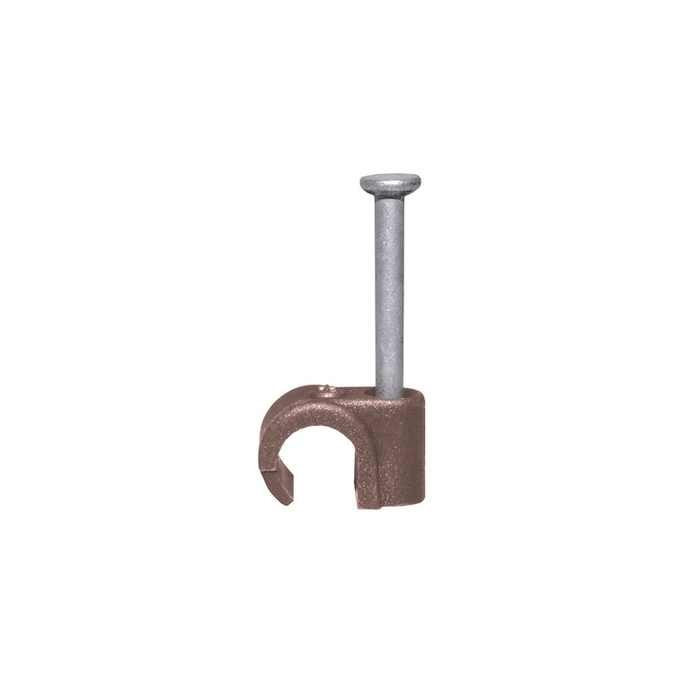 6mm Round Brown Cable Clips