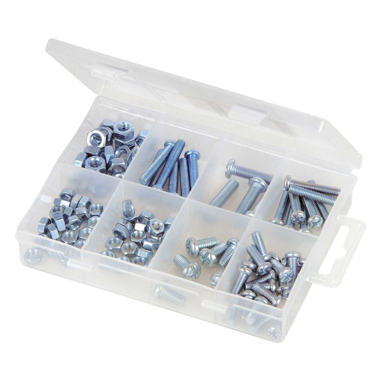 Mixed Slotted Screws & Nuts Set - 105pc