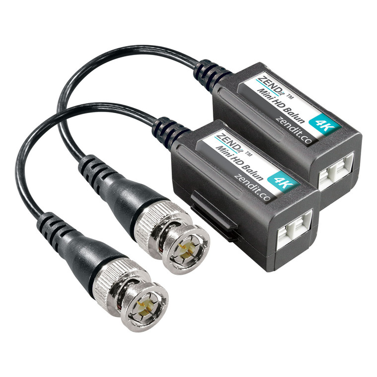 Open Box: 4k HD 1ch Pigtail Balun for TVI CVI AHD CVBS - Pair