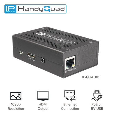 IP HandyQuad Professional RTSP Stream to HDMI Solution
