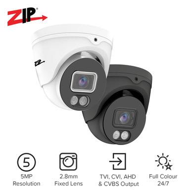 Zip Co-ax 5MP Smart NiteDevil Mini Eyeball Fixed 2.8mm - System Q Ltd