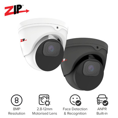 Zip IP 8MP (4K) Pro iSENSE Eyeball 2.8-12mm - System Q Ltd