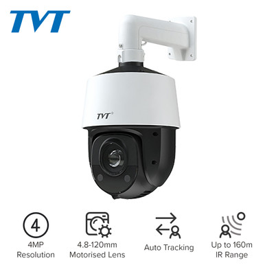 TVT IP 4MP PTZ 25x Zoom 4.8-120mm - White - System Q Ltd