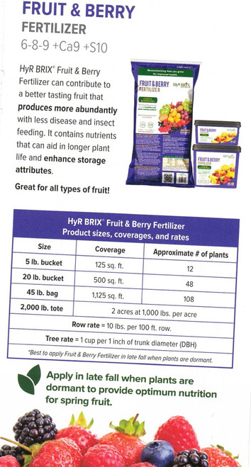 Fruit and Berry Fertilizer - 20 lbs.