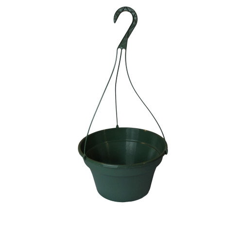 Green 8" Fluted Hanging Baskets