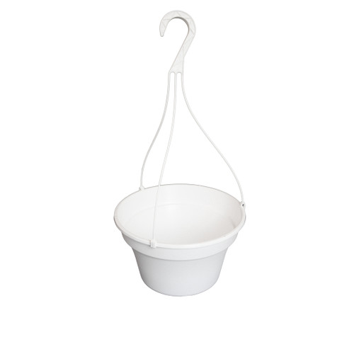 White 10.5" Trench Tek Hanging Basket