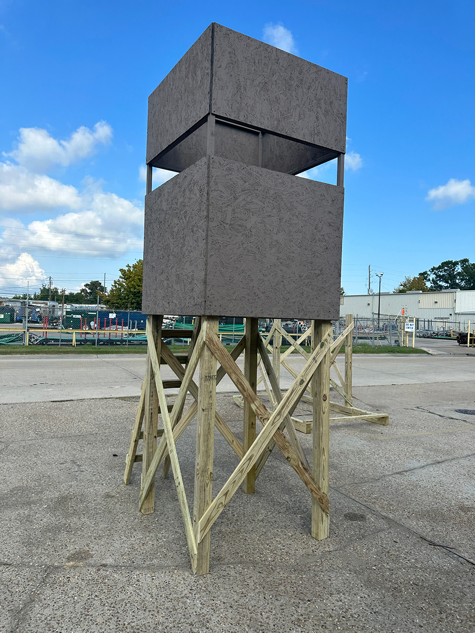 pressure treated 4x4 post concrete foundation deer stand