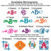 Some of the available monograms