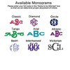 Available Monograms