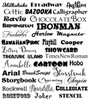 Some of the available fonts.