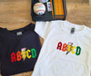 ABCD Embroidered Toddler and Youth Short-Sleeve T-Shirt