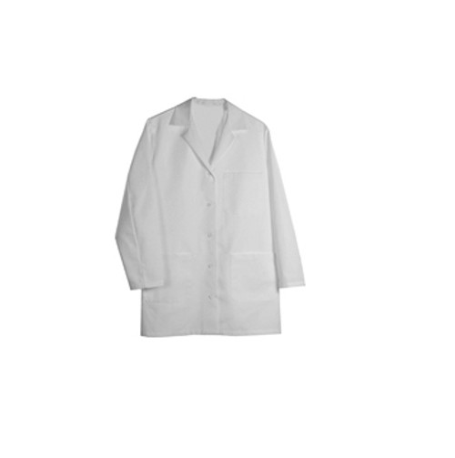 Woman's white lab coat