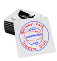 Shown with the National Park Travelers Club large circle logo