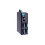 Moxa NPort IA5450-TB-G2-T 2nd Gen 4-port RS-232/422/485 DIN-rail serial device server with 2 RJ45 ports, 2 5-pin terminal blocks, -40 to 75°C operating temp