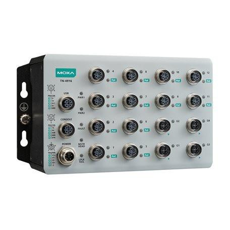 Moxa TN-4916-12PoE-4GTX-WV-CT-T