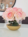 Luxury  Champagne Rose in Golden vase