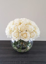 Premium Cream Roses in fishbowl