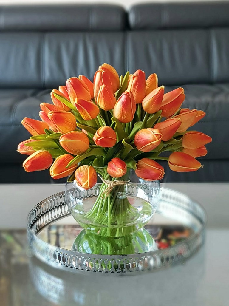 Artificial Flower Arrangement Mini Tulips