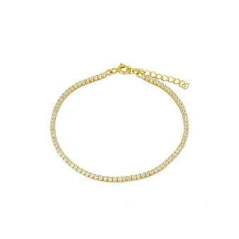 fashion 925 silver couple bracelet row drill full diamond zircon gold plated tennis bracelets for women cubic zirconia bracelet