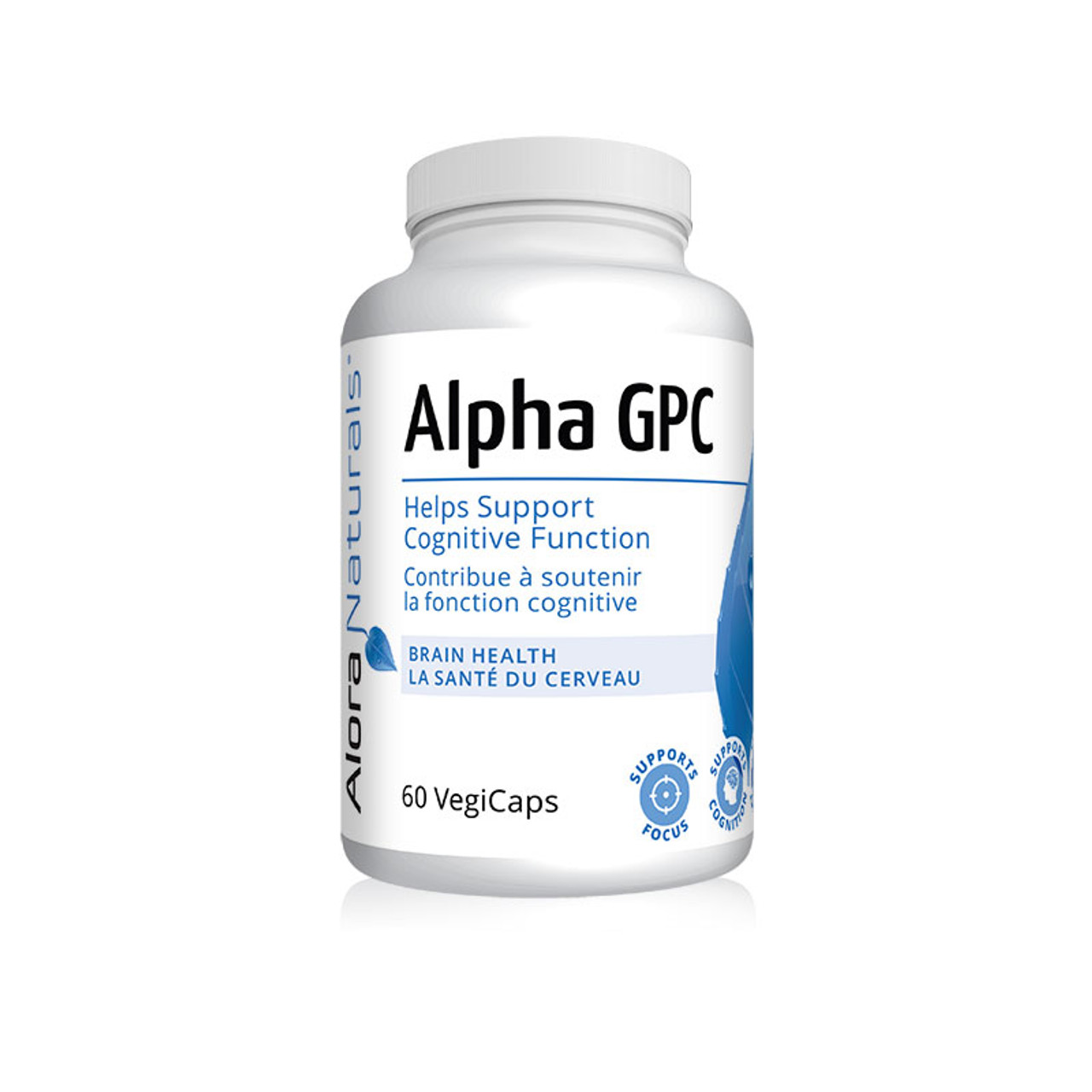 Alora Naturals Alpha GPC 600mg 60 VegiCaps (Pack of 2 Bottles)