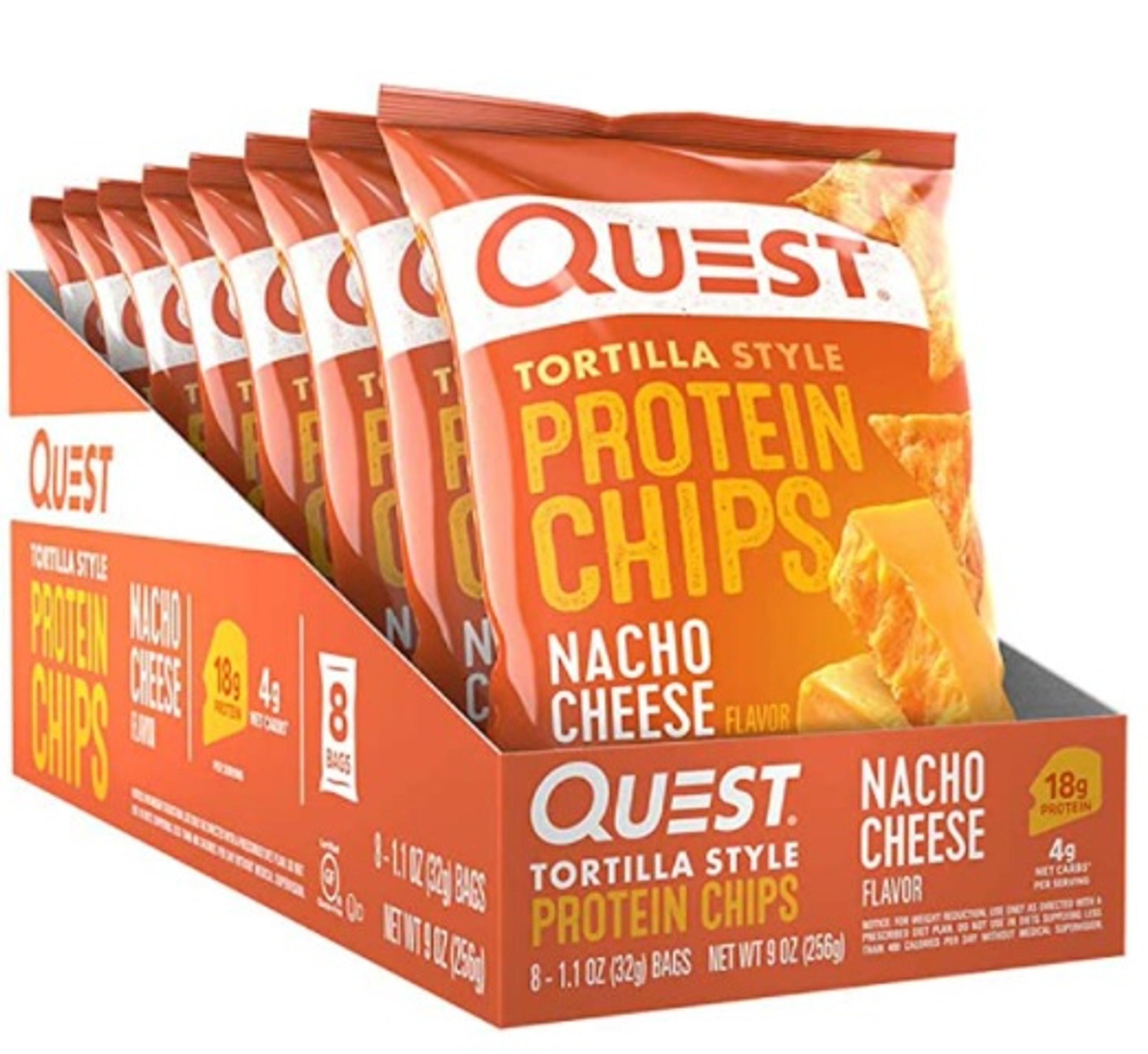 Quest Protein Chips (Box of 8) Nacho Cheese Coresupplements.ca
